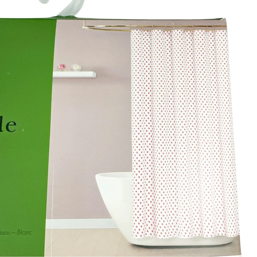 NEW Kate Spade BRUSHSTROKE HEARTS Shower Curtain